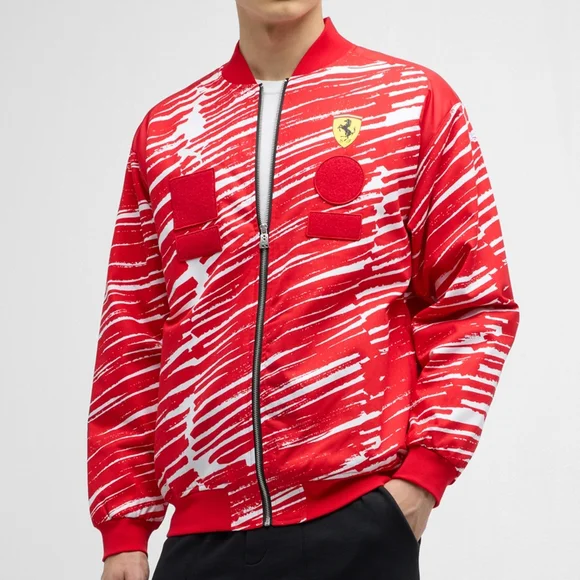 NWT PUMA x Scuderia Ferrari x Joshua Vides Red Rosso Corsa F1 Race Jacket XXL - Picture 2 of 13